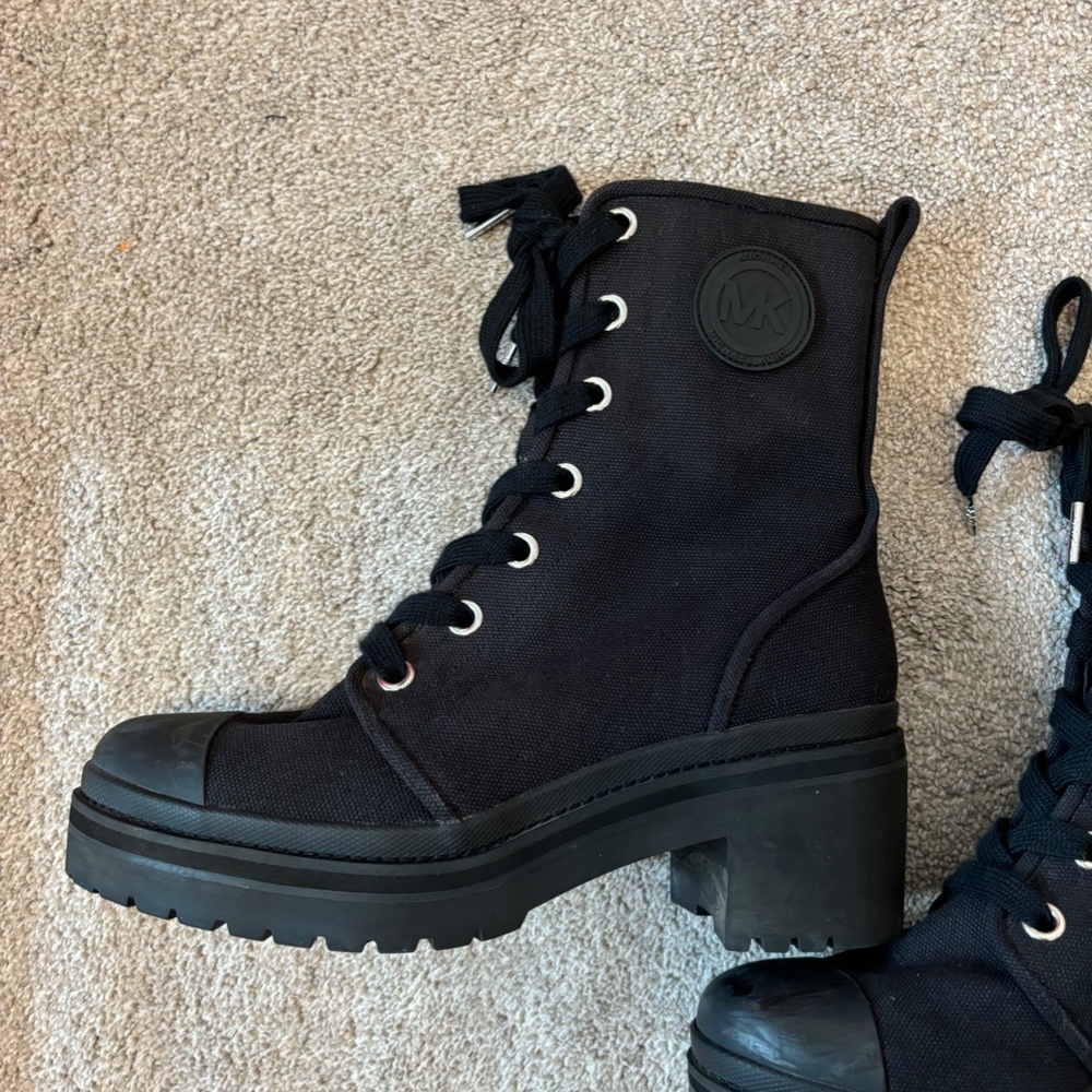 .MICHAEL Kors. Heeled Combat Boots - Picture 2 of 9
